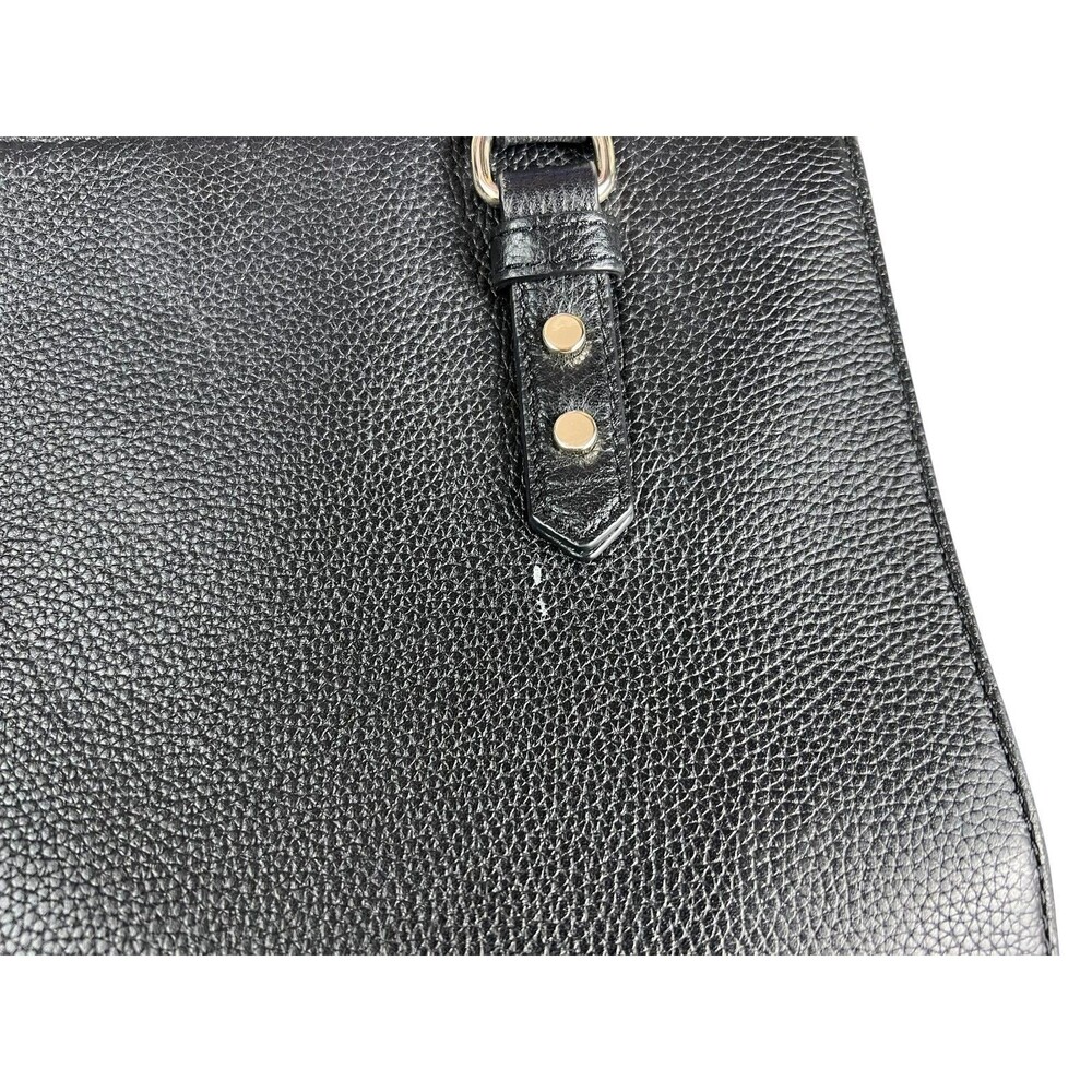 Kate Spade Black Pebble Leather Structured Satchel Bag Purse Handbag - Picture 3 of 15